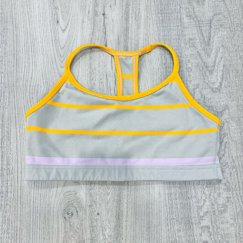 Lululemon Racerback Striped Sports Bra Size 6